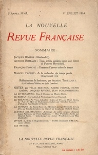  Gallimard - La Nouvelle Revue Française (1908-1943) N° 67 juillet 1914 : .