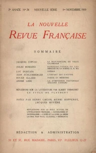 La Nouvelle Revue Française (1908-1940) N° 74 novembre 1919