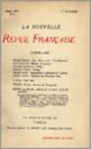  Gallimard - La Nouvelle Revue Française (1908-1943) N° 9 octobre 1909 : .