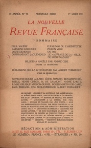  Gallimard - La Nouvelle Revue Française (1908-1943) N° 90 mars 1921 : .