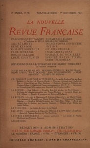  Gallimard - La Nouvelle Revue Française (1908-1943) N° 96 sept 1921 : .