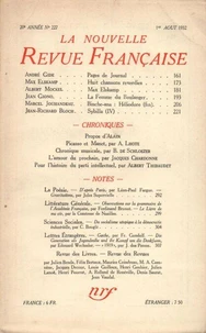 La Nouvelle Revue Française (1908-1943) N° 227 août 1932