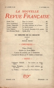  Gallimard - La Nouvelle Revue Française (1908-1943) N° 229 octobre 1932 : .