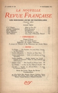  Gallimard - La Nouvelle Revue Française (1908-1943) N° 230 novembre 1932 : .