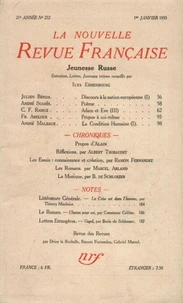 La Nouvelle Revue Française (1908-1943) N° 232 janvier 1933