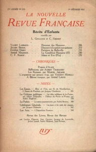 La Nouvelle Revue Française (1908-1943) N° 233 février 1933