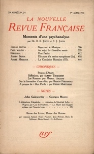  Gallimard - La Nouvelle Revue Française (1908-1943) N° 234 mars 1933 : .