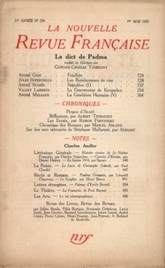  Gallimard - La Nouvelle Revue Française (1908-1943) N° 236 mai 1933 : .