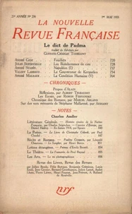La Nouvelle Revue Française (1908-1943) N° 236 mai 1933