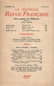 La Nouvelle Revue Française (1908-1943) N° 237 juin 1933