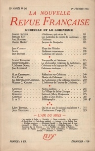  Gallimard - La Nouvelle Revue Française (1908-1943) N° 245 février 1934 : Gobineau et le gobinisme.