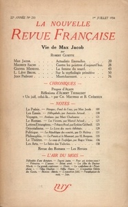  Gallimard - La Nouvelle Revue Française (1908-1943) N° 250 juillet 1934 : .