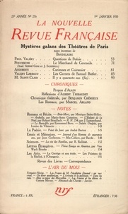  Gallimard - La Nouvelle Revue Française (1908-1943) N° 256 janvier 1935 : .