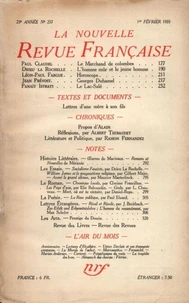 La Nouvelle Revue Française (1908-1943) N° 257 février 1935