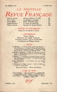  Gallimard - La Nouvelle Revue Française (1908-1943) N° 258 mars 1935 : .