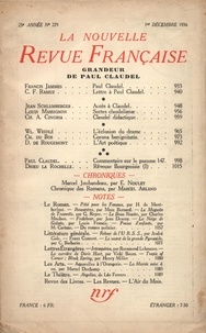  Gallimard - La Nouvelle Revue Française (1908-1943) N° 279 décembre 1936 : .
