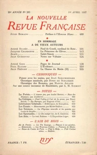 La Nouvelle Revue Française (1908-1943) N° 283 avril 1937