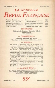 La Nouvelle Revue Française (1908-1943) N° 285 juin 1937