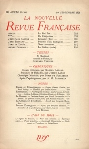  Gallimard - La Nouvelle Revue Française (1908-1943) N° 300 sept 1938 : .