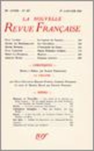  Gallimard - La Nouvelle Revue Française (1908-1943) N° 323 janvier 1941 : .