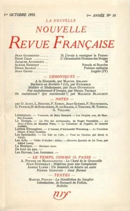 La Nouvelle Revue Française N° 10 octobre 1953