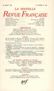  Gallimard - La Nouvelle Revue Française N° 104 août 1961 : .
