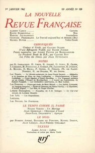 La Nouvelle Revue Française N° 109 janvier 1962
