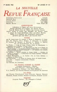 La nouvelle revue française N° 111 mars 1962