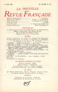  Gallimard - La Nouvelle Revue Française N° 113, mai 1962 : .