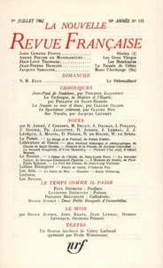 La Nouvelle Revue Française N° 115 juillet 1962
