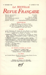  Gallimard - La Nouvelle Revue Française N° 122 février 1963 : .