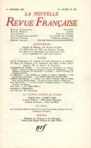 La Nouvelle Revue Française N° 122 février 1963