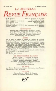 La Nouvelle Revue Française N° 126, juin 1963
