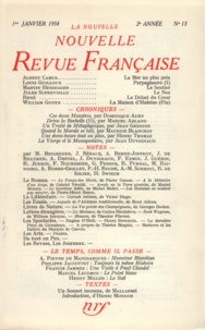  Gallimard - La Nouvelle Revue Française N° 13 janvier 1954 : .
