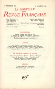  Gallimard - La Nouvelle Revue Française N° 132 décembre 1963 : .