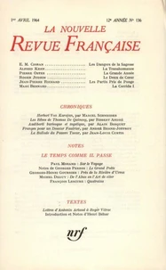 La nouvelle revue française N° 136, avril 1964