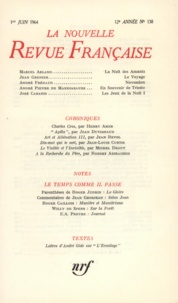  Gallimard - La Nouvelle Revue Française N° 138 juin 1964 : .