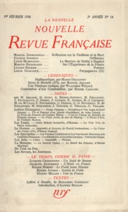  Gallimard - La Nouvelle Revue Française N° 14, février 1954 : .