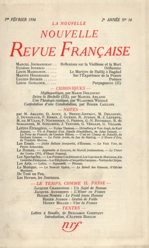 La Nouvelle Revue Française N° 14, février 1954