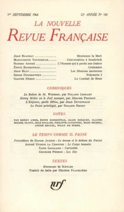 La Nouvelle Revue Française N° 141 sept 1964