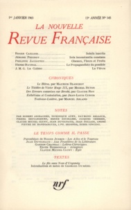  Gallimard - La Nouvelle Revue Française N° 145 janvier 1965 : .