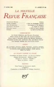 La Nouvelle Revue Française N° 148, avril 1965