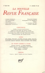  Gallimard - La Nouvelle Revue Française N° 149 mai 1965 : .