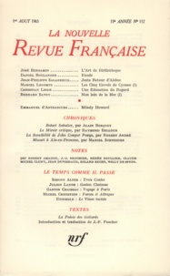  Gallimard - La Nouvelle Revue Française N° 152, Août 1965 : .