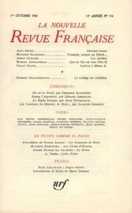 La nouvelle revue française N° 154 octobre 1965