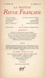 La Nouvelle Revue Française N° 157 janvier 1966