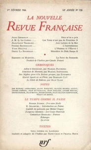 La Nouvelle Revue Française N° 158 février 1966