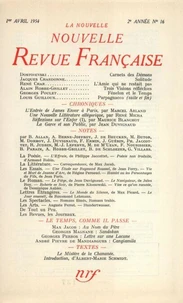 La Nouvelle Revue Française N° 16 avril 1954