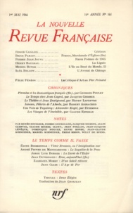  Gallimard - La Nouvelle Revue Française N° 161 mai 1966 : .