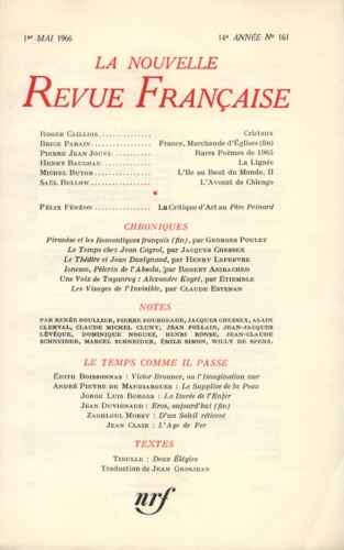 La Nouvelle Revue Française N° 161 mai 1966